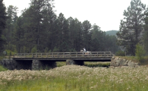 Bridge crossing near camp